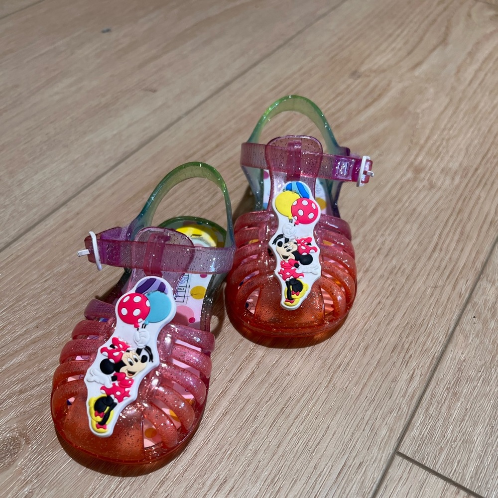 Minnie Mouse Disney Jelly Sparkle Sandals size 5